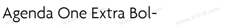 Agenda One Extra Bol字体转换